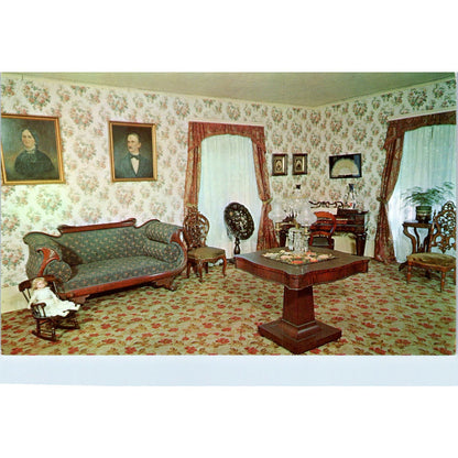Parlor of the Sibley House Mendota Minnesota Original Postcard PB5