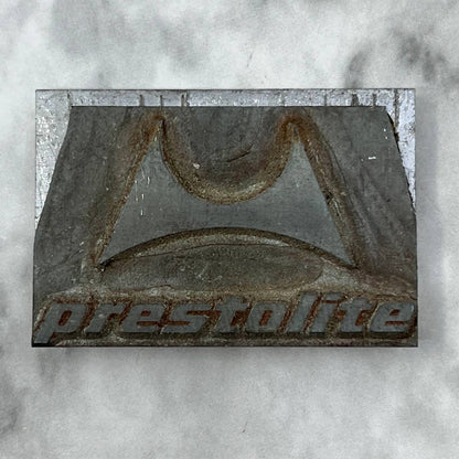 Vintage Printing Letterpress Printers Block Plate PRESTOLITE Logo TJ59
