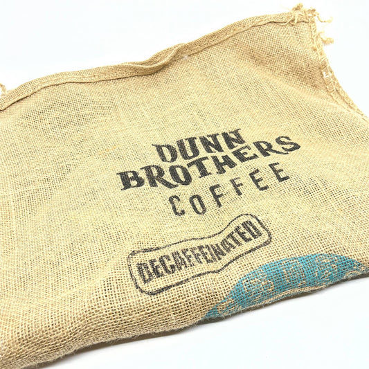 DUNN BROS Coffee Gunny Sack Burlap Bag - Decaffeinated Mexico TG4