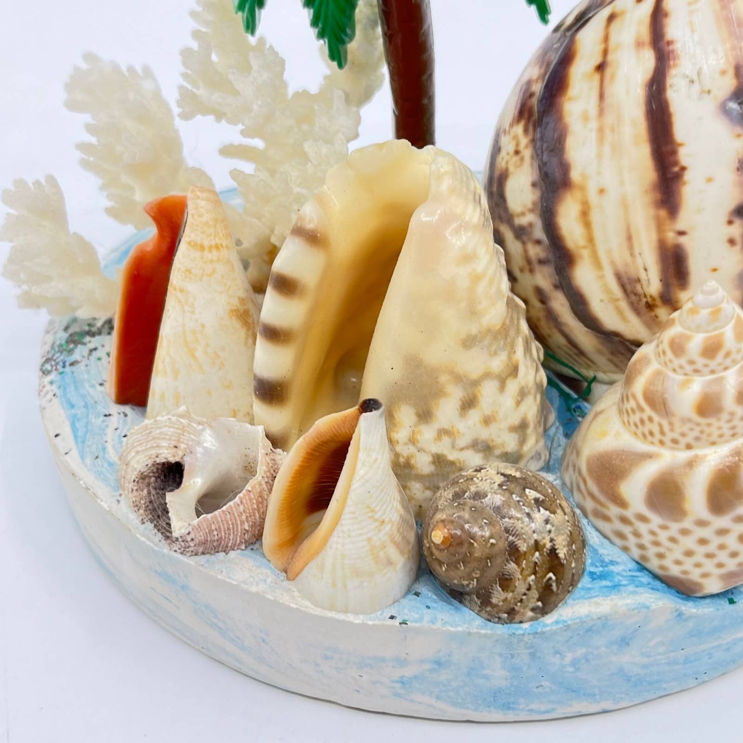 Vintage Seashell Art Beach Ocean Light Tested Working 7” TE7