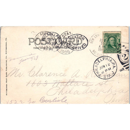 1906 Postcard The P.R.R. New York Chicago Flyer 18 Hour Train Railroad SE8