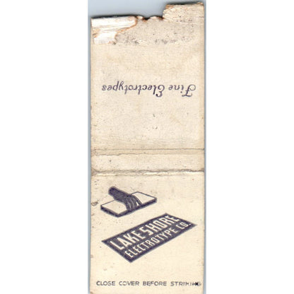 Lake Shore Electrotype Co. Fine Electrotypes Advertising Matchbook Cover SA9-M1