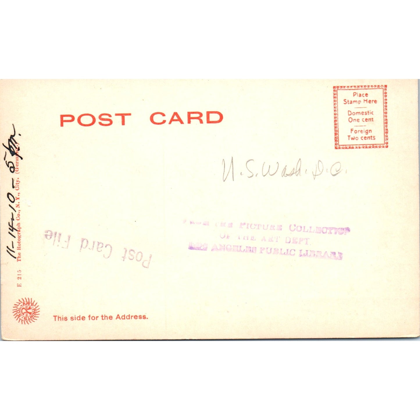 Pennsylvania Avenue 1910 Washington D.C. Original Postcard P1-16