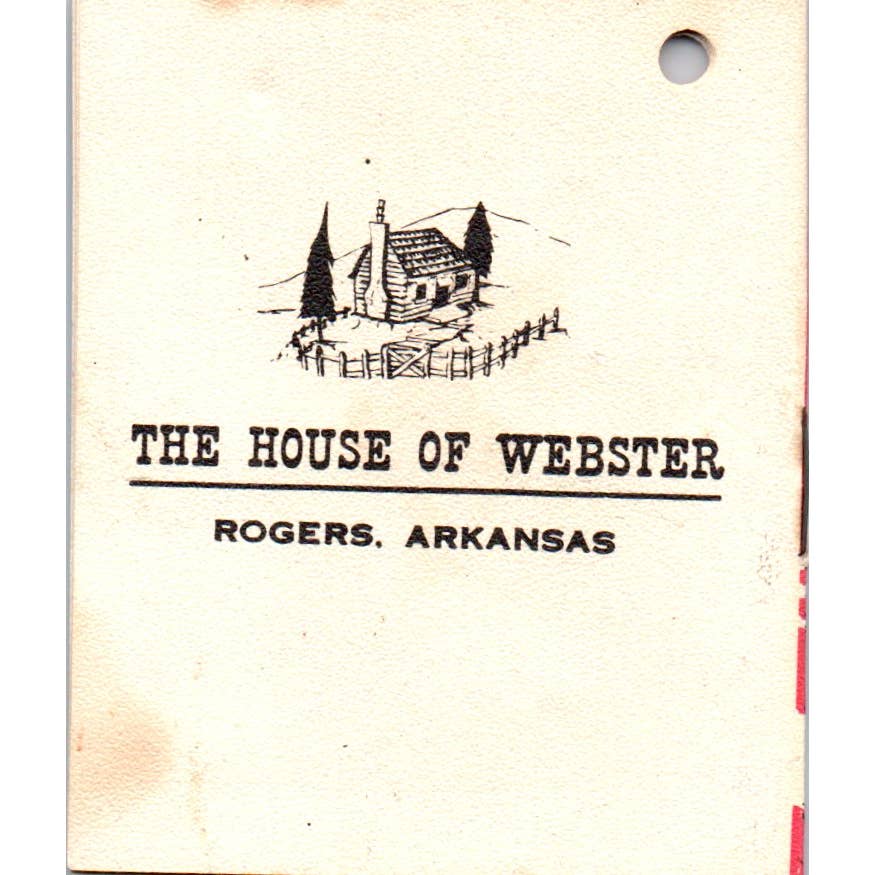 1970 Roy Webster Peaches and Cream Mini Advertising Booklet Rogers Arkansas SE4