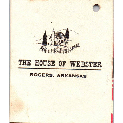 1970 Roy Webster Peaches and Cream Mini Advertising Booklet Rogers Arkansas SE4