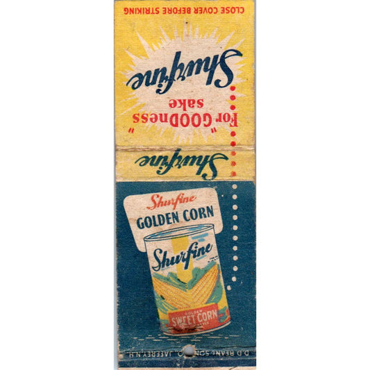 Vintage Matchbook Cover Shurfine Canned Golden Sweet Corn SE5