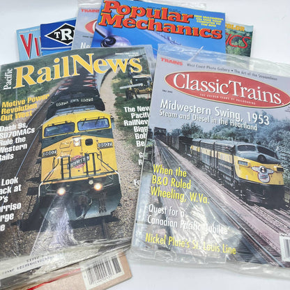 Lot of 14 Vintage Railroad Magazines 1950s-1990s TF9