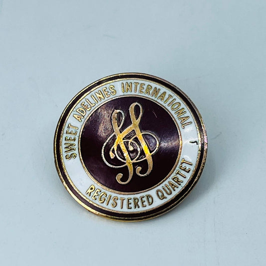 Enamel Sweet Adelines International Registered Quartet Lapel Hat Tie Pin SB7