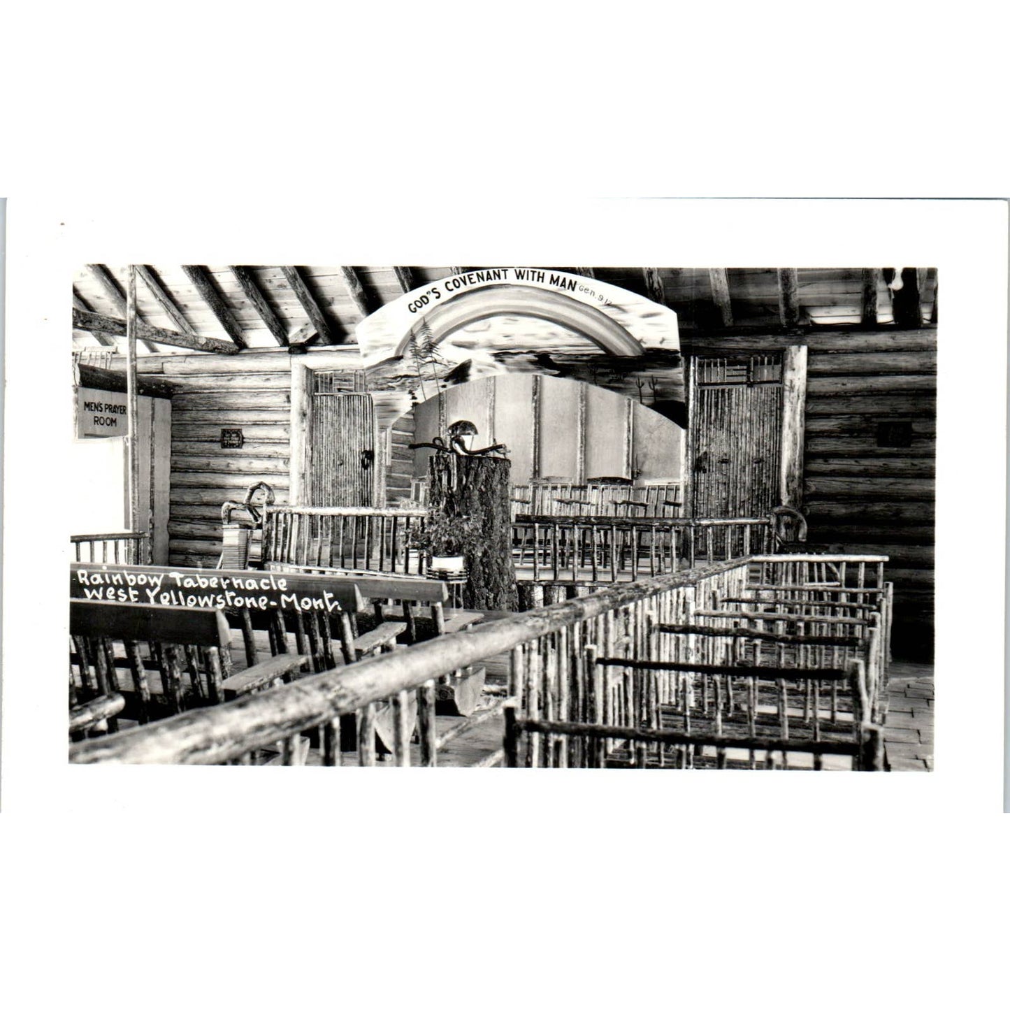 Rainbow Tabernacle West Yellowstone Montana RPPC Original Postcard TK1-P15