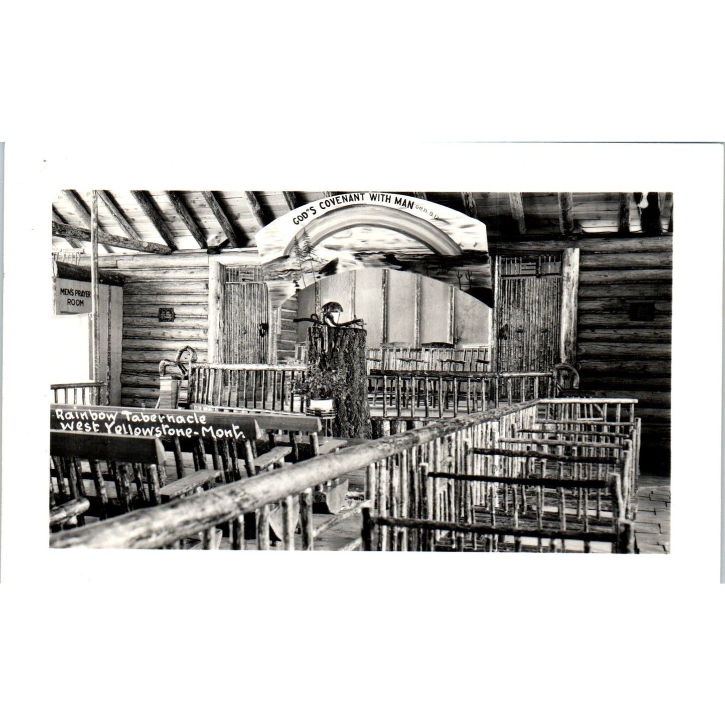 Rainbow Tabernacle West Yellowstone Montana RPPC Original Postcard P2-5