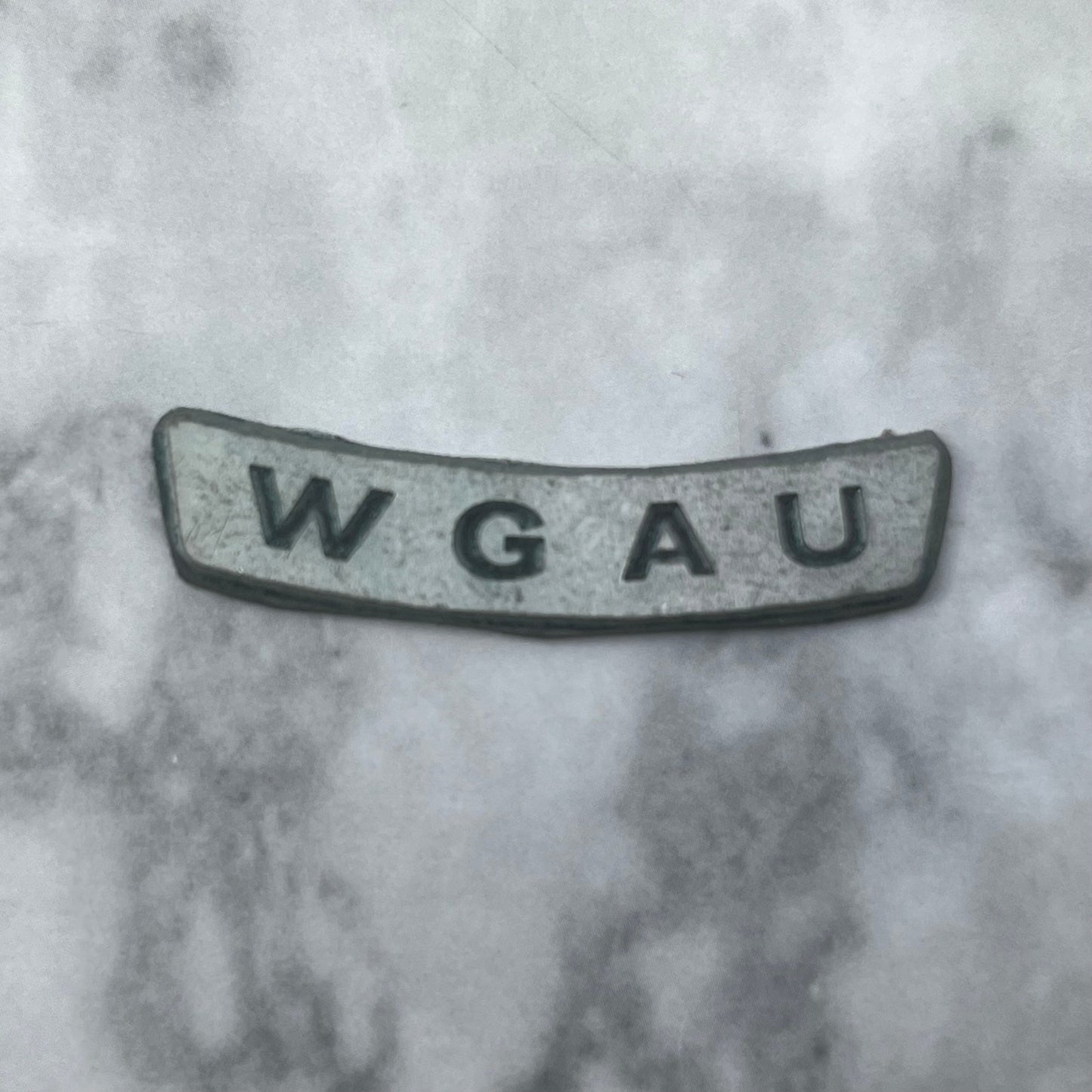 Vintage Letterpress Printers Block Plate TV Radio Call Letters WGAU SE840