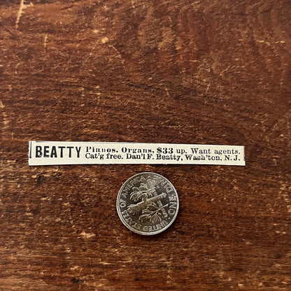 Daniel F. Beatty Pianos, Organs Washington NJ Original Advertisement AD8-P28