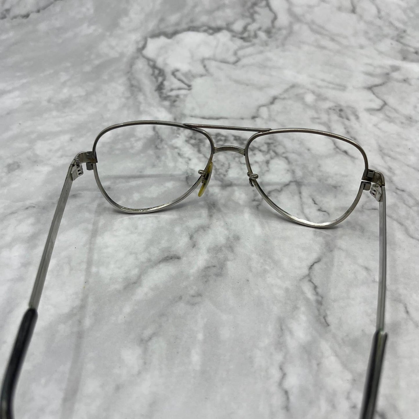 Vintage Art Craft Chrome Aviator Frame Eyeglasses 5 1/4 TD1-2