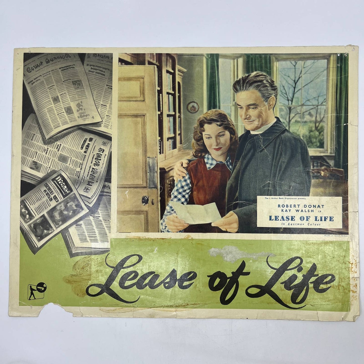 Lease of Life - Robert Donat Kay Walsh Great Britain Lobby Card 3 FL4