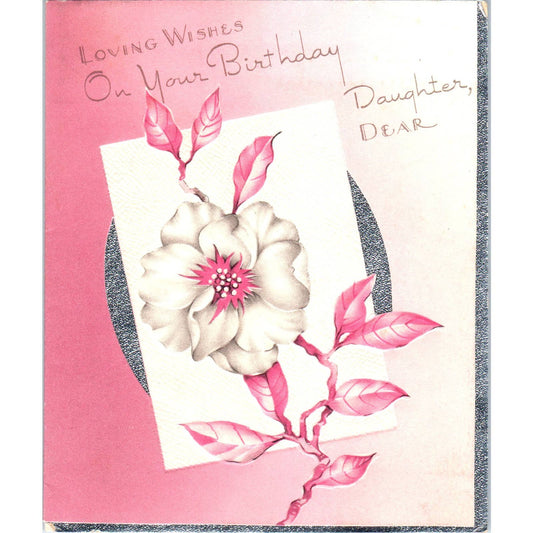 1940s Golden Bell GB Birthday Card - Pink Mother to Daughter SF2