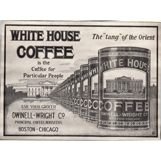 c1920 Harper's Magazine Ad -White House Coffee Dwinell-Wright Boston Chicago EA3