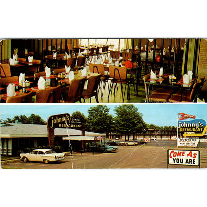 Johnny's Restaurant Hwy 80 Jackson Mississippi - Original Postcard TJ9-P1