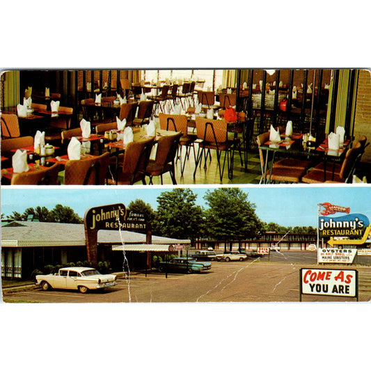 Johnny's Restaurant Hwy 80 Jackson Mississippi - Original Postcard TJ9-P1
