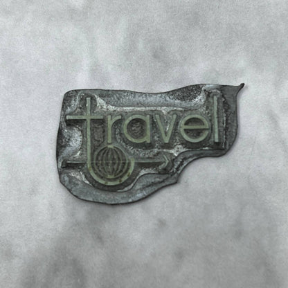Vintage Printing Letterpress Printers Block Plate “Travel” SE824