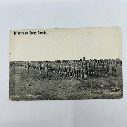 c1918 Postcard WWI Infantry on Dress Parade PA9