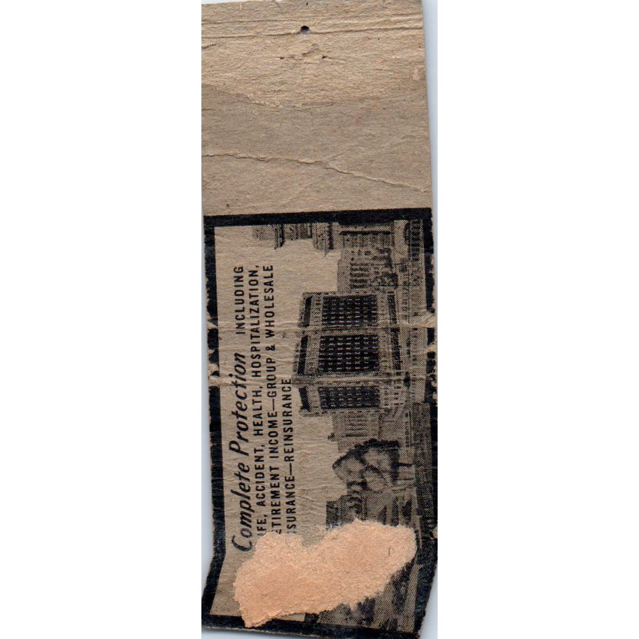 Business Men's Assurance Co Ralph Willcott Kansas City Matchbook SA9-M6