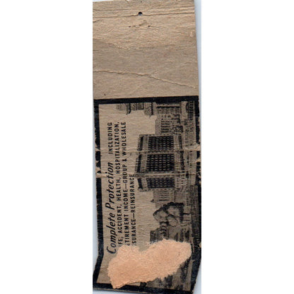 Business Men's Assurance Co Ralph Willcott Kansas City Matchbook SA9-M6