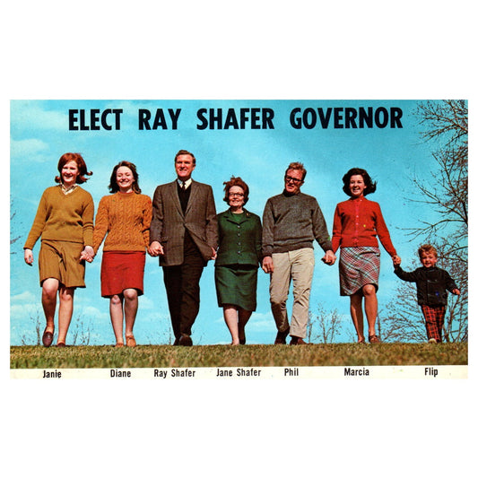 Vintage Postcard - 1967 Political Ray Shafer for Pennsylvania Governor P4-6