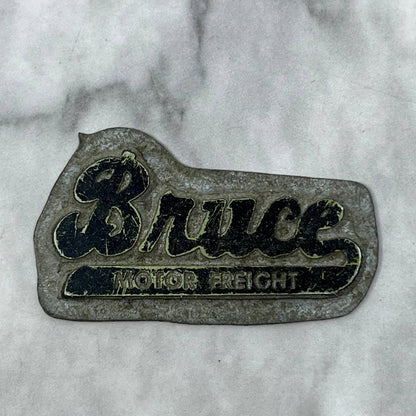 Vintage Printing Letterpress Printers Block Plate Bruce Motor Freight TJ57