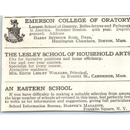 c1920 Harper's Magazine Ad - St. Luke's School Charles Henry Strout Wayne PA EA3