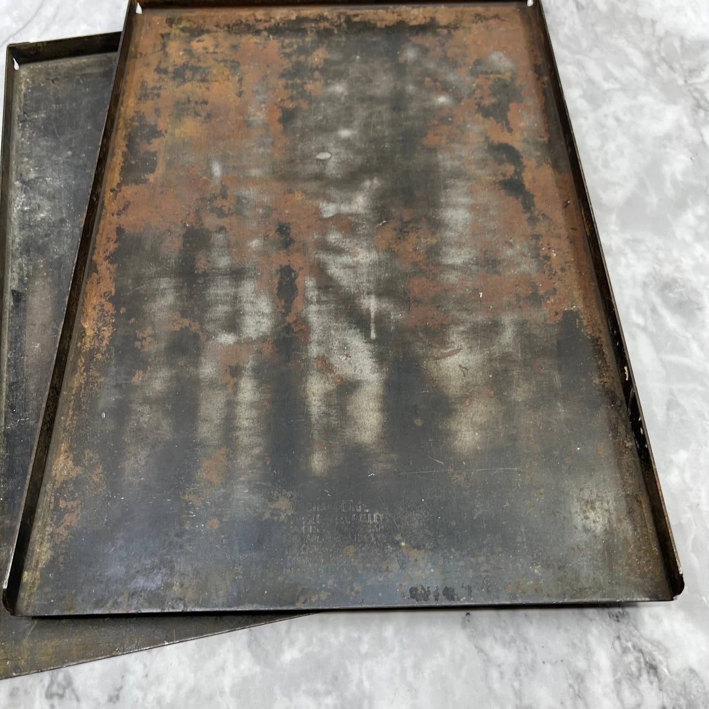 Vintage Stainless Steel Letterpress Galley Trays SET OF 4 - 9x13 TJ5