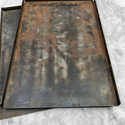Vintage Stainless Steel Letterpress Galley Trays SET OF 4 - 9x13 TJ5