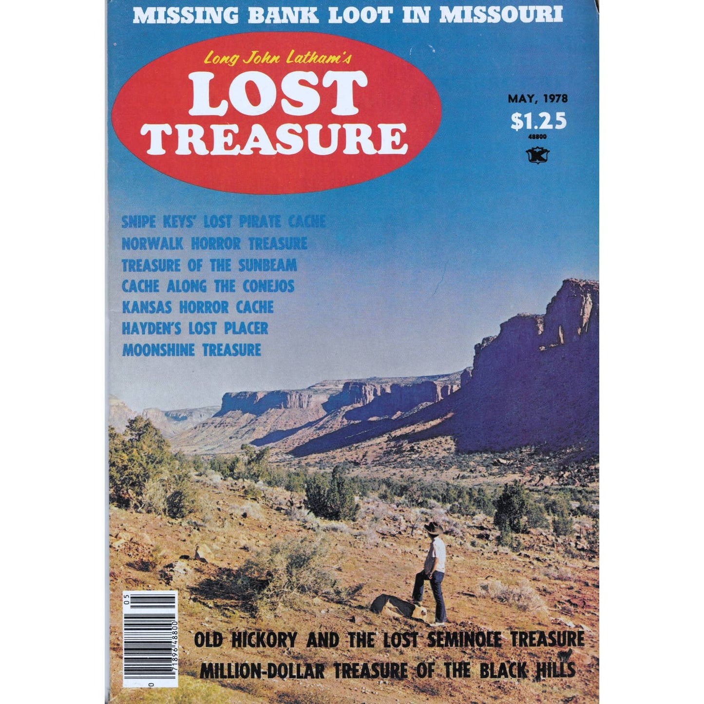 Long John Lathams Lost Treasure Magazine Lost Mines, Buried, Sunken May 1978 M1