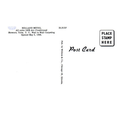 Vintage Postcard - Holland Motel Old Spanish Trail West Crestview Florida AD9