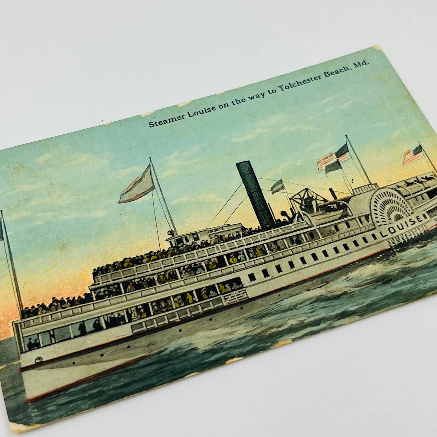 1914 Steamship Steamer Louise on the way to Tolchester Beach MD PA8