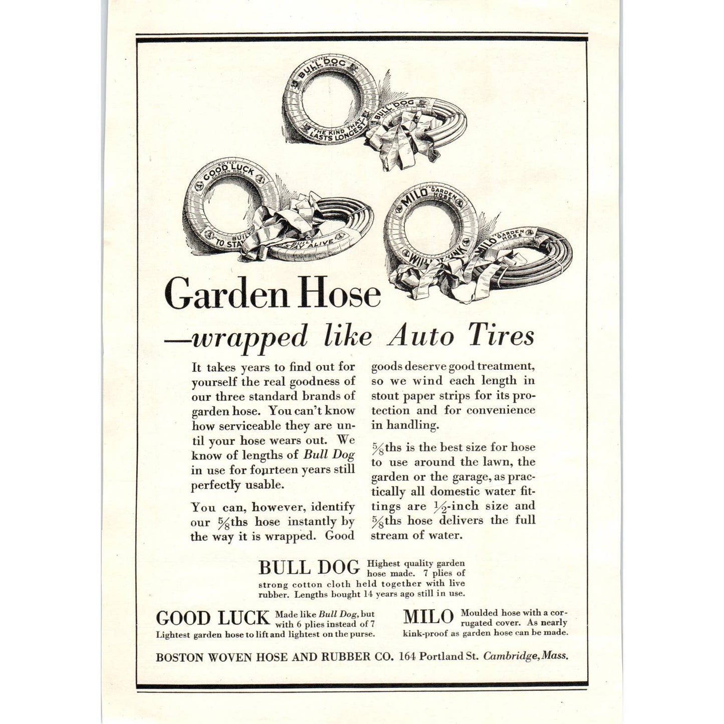 Boston Woven Hose & Rubber Co Car Tires - 1921 Original Ad TJ7-L