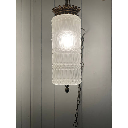 Vintage MCM Mid Century Hollywood Regency Hanging Swag Pendant Light Lamp