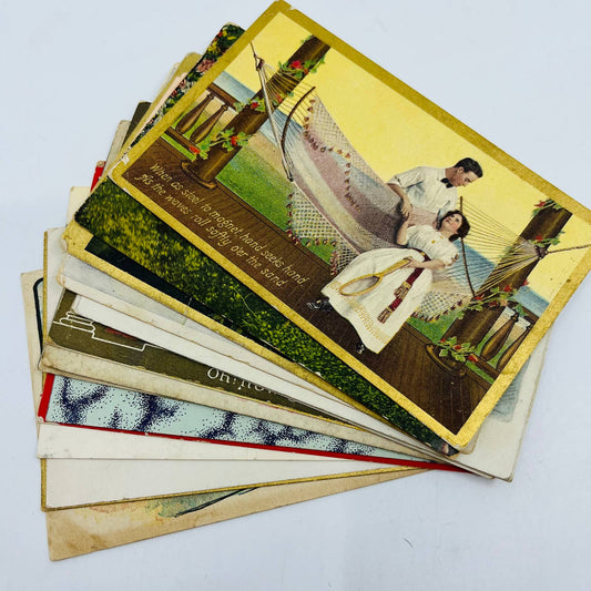 Early 1900s Antique LOT OF 20 Photo & Illustrated ROMANCE Post Cards EA3