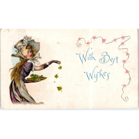 1907 Best Wishes Blairsville PA Original Postcard P2-5