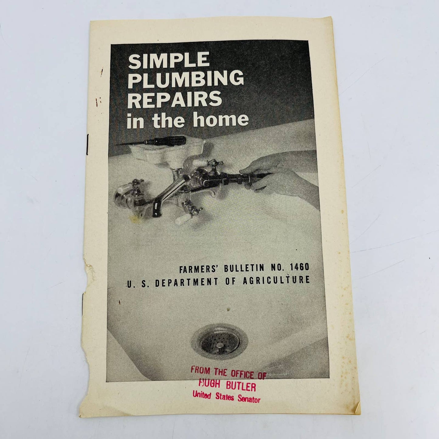 1930s Simple Plumbing Repair Farmers Bulletin 1460 US Dept of Agriculture SA7