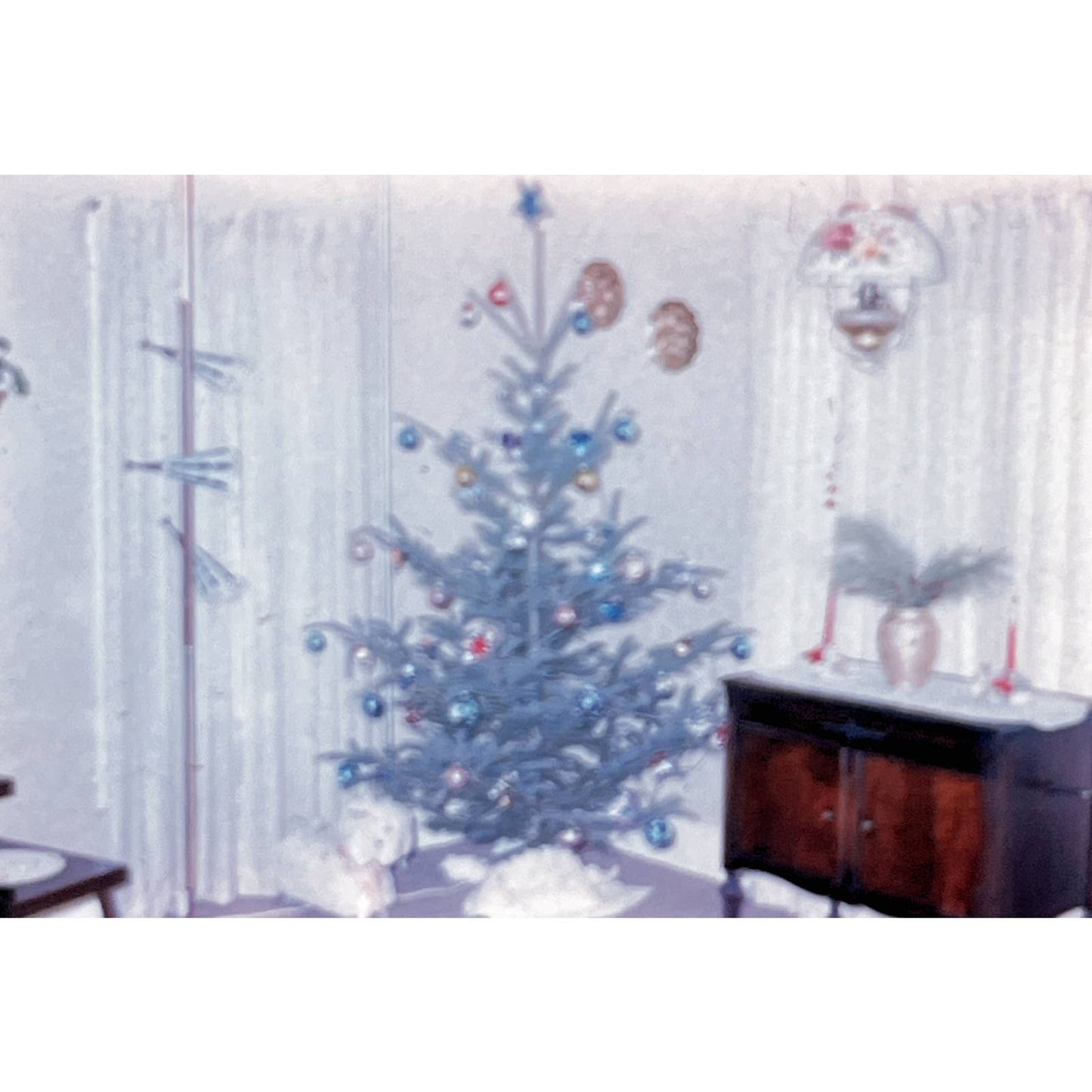 1965 Original Color Slide Christmas Tree Set of 3 2x2 TK2-S4-29