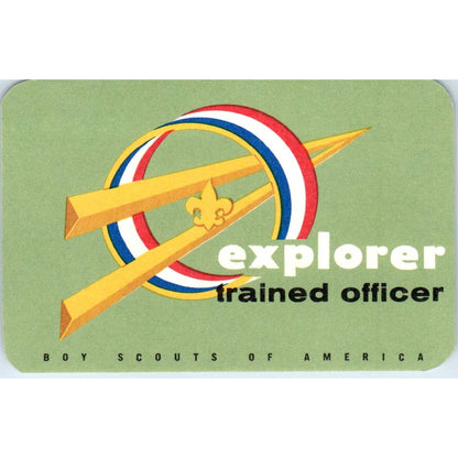 1960s Explorer Scout Officer Training Card BLANK Boy Scouts SE5