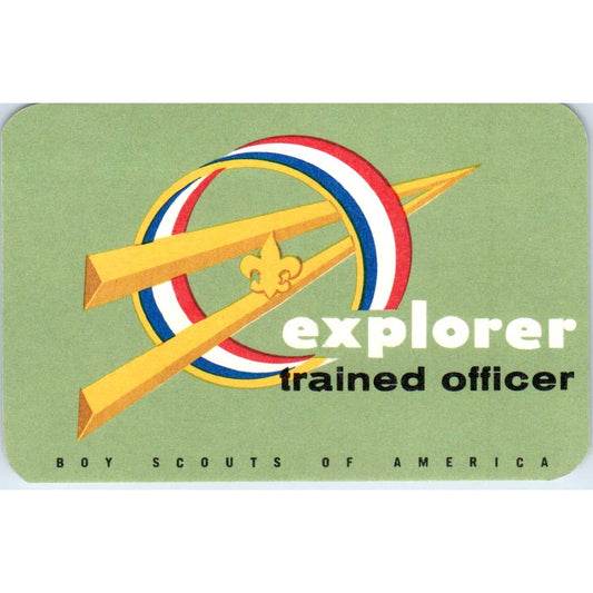 1960s Explorer Scout Officer Training Card BLANK Boy Scouts SE5