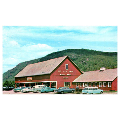 Vintage Postcard - The Big Red Barn Treenware Bellows Falls Vermont AD9