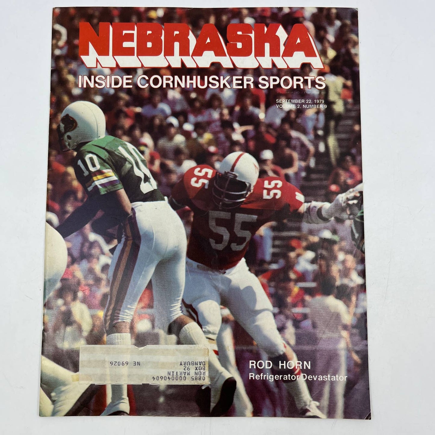 1979 Sep 22/29 - Nebraska Inside Cornhusker Sports Magazine - Rod Horn TH7