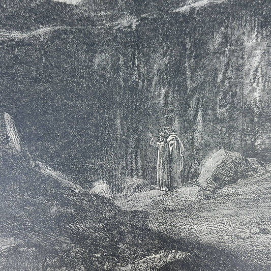 Original 1880s Gustave Dore Engraving Divine Comedy - All Hope Abandon Ye FL4