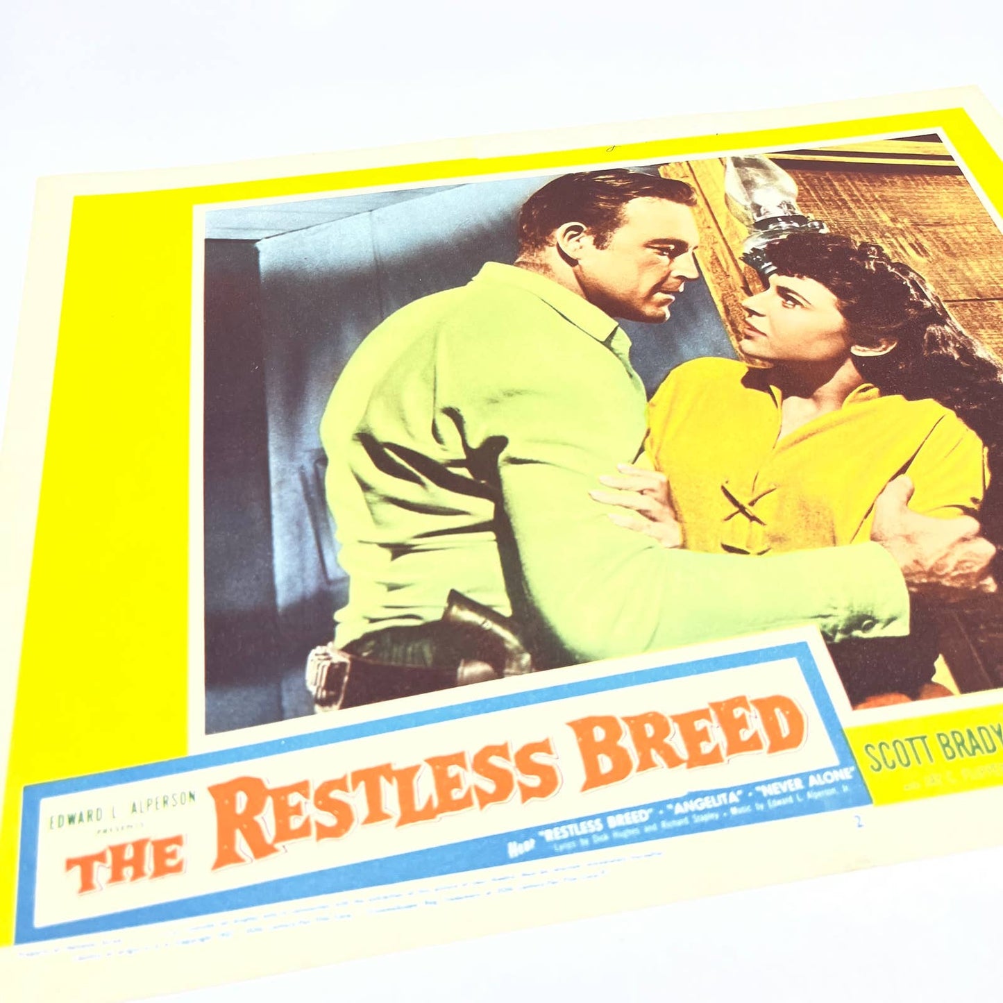 1957 The Restless Breed Scott Brady Anne Bancroft Jim Davis Lobby Card FL4