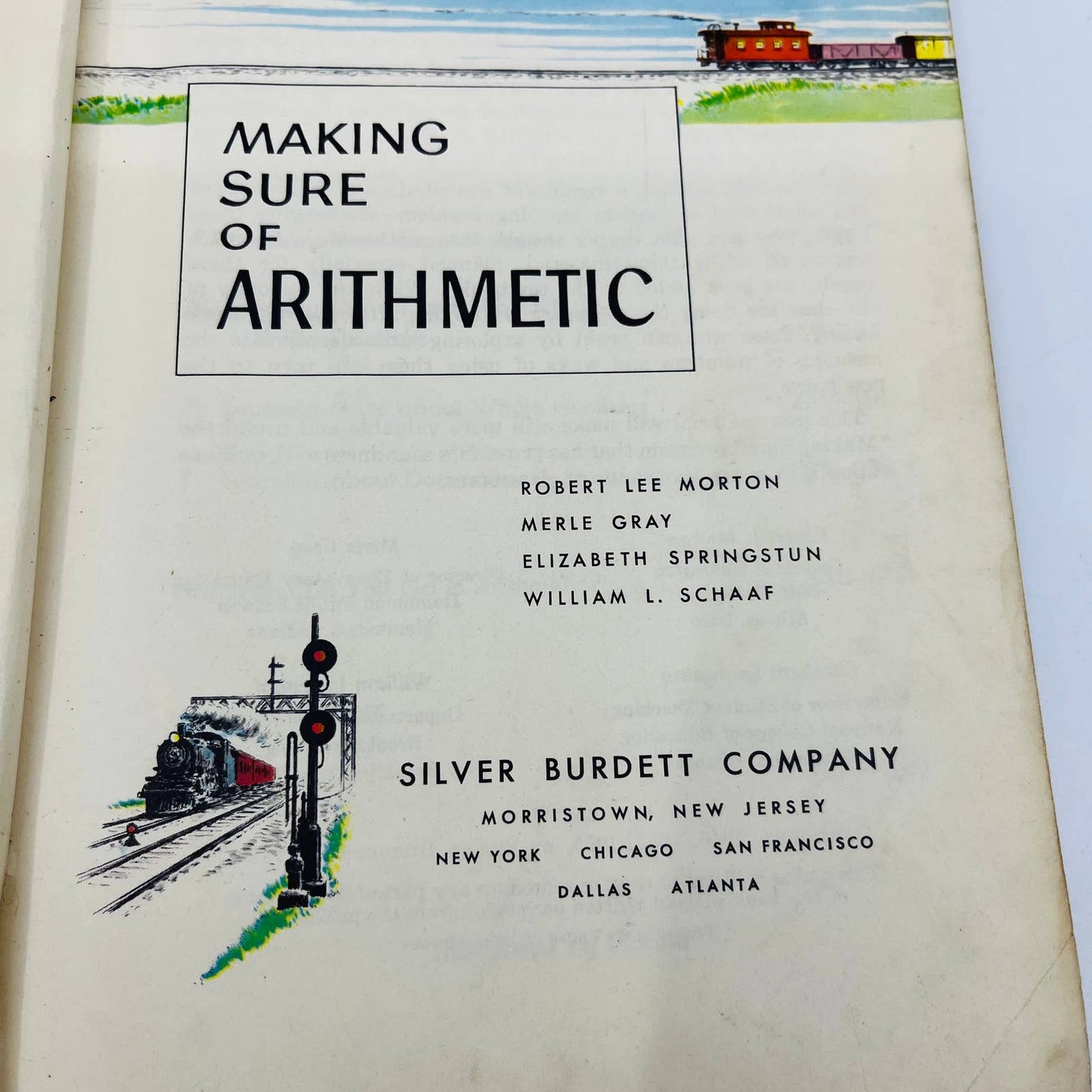 1955 MCM Math Textbook Making Sure of Arithmetic Silver Burdett Illustrated BA4