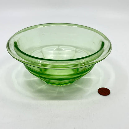 Hazel Atlas Rest Well Green 6" Mixing Bowl Vintage Depression Glass TE4