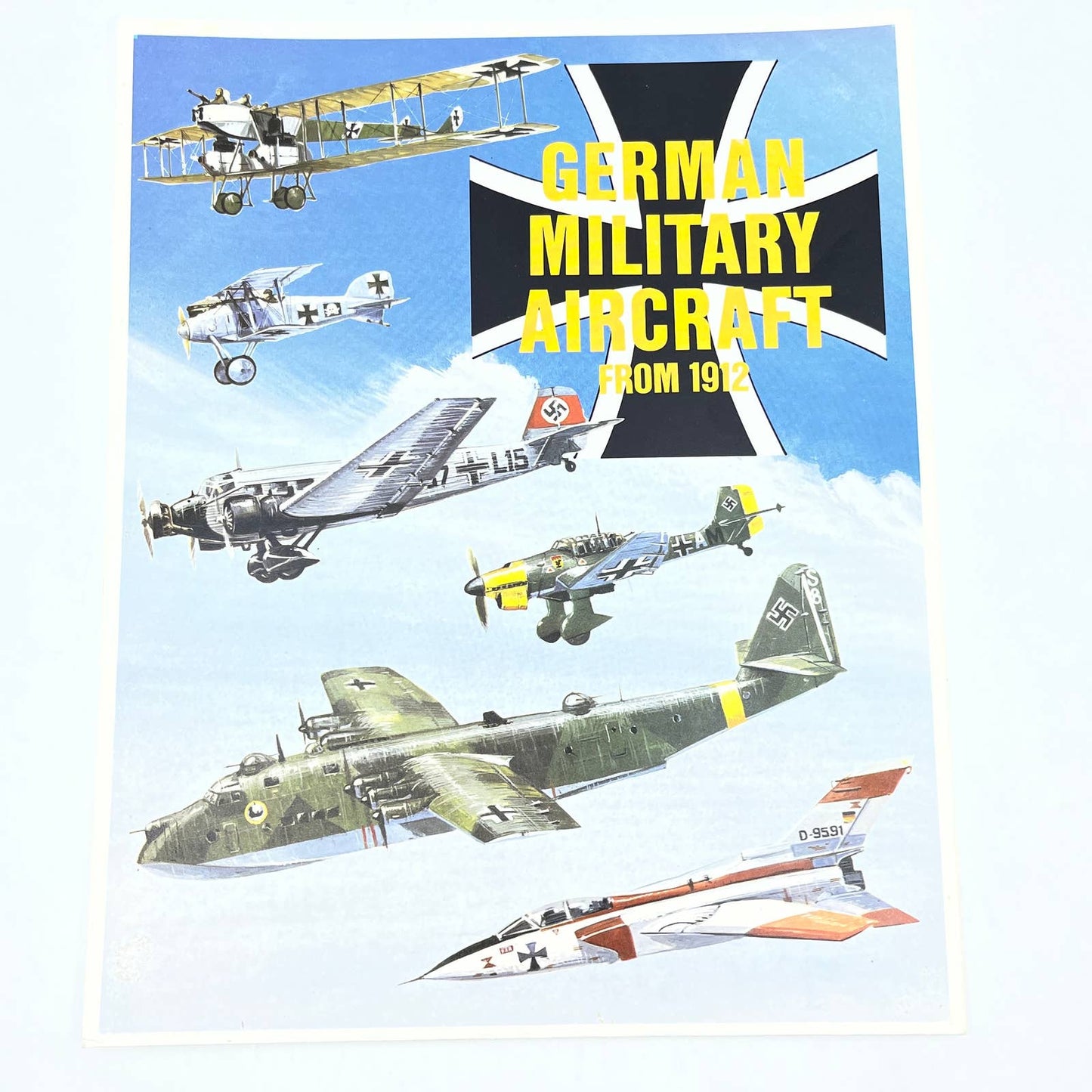 Vintage German Military Aircraft from 1912 Fold Out Poster 21x34" TG1