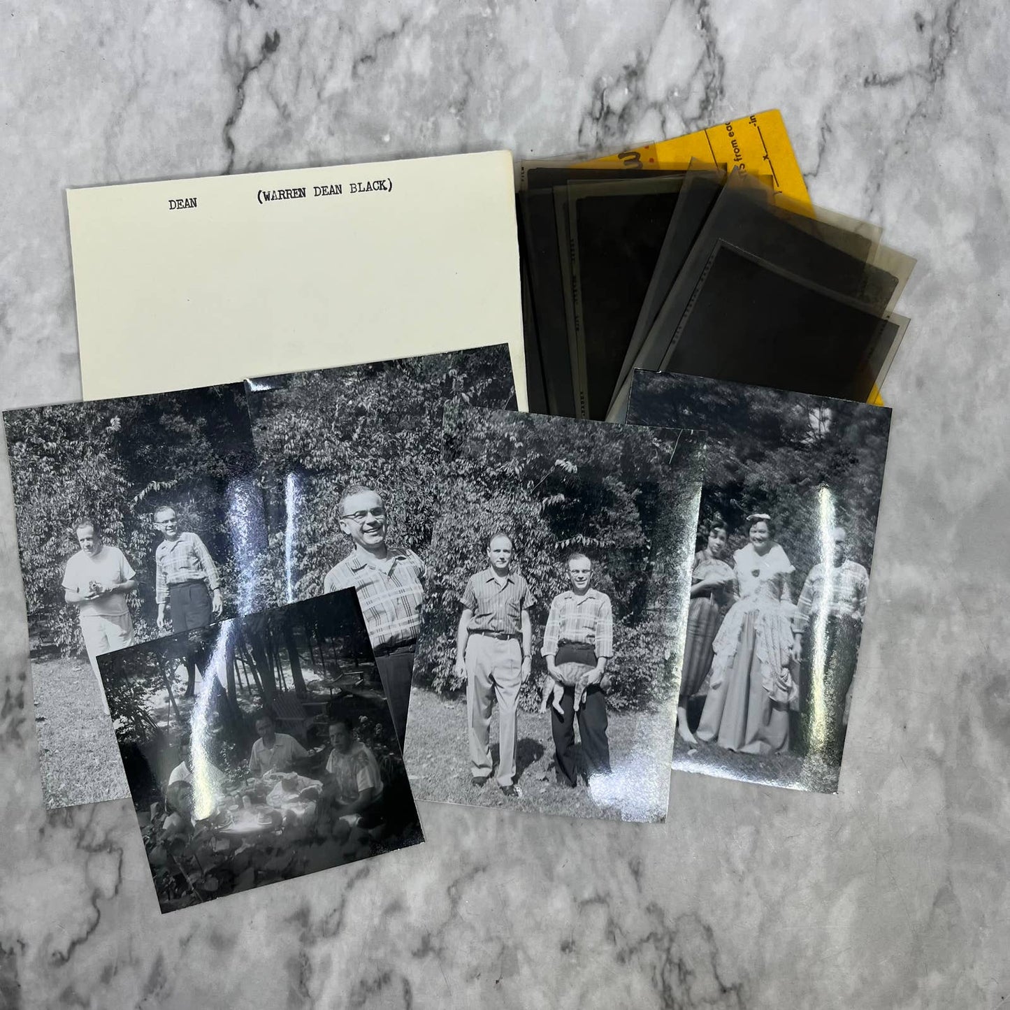 1956 Collection of Photos & Negatives Warren Dean Black With His Cat TJ9-PG3